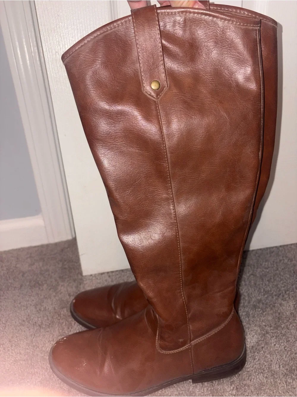 Women's Tall Brown Leather Boots